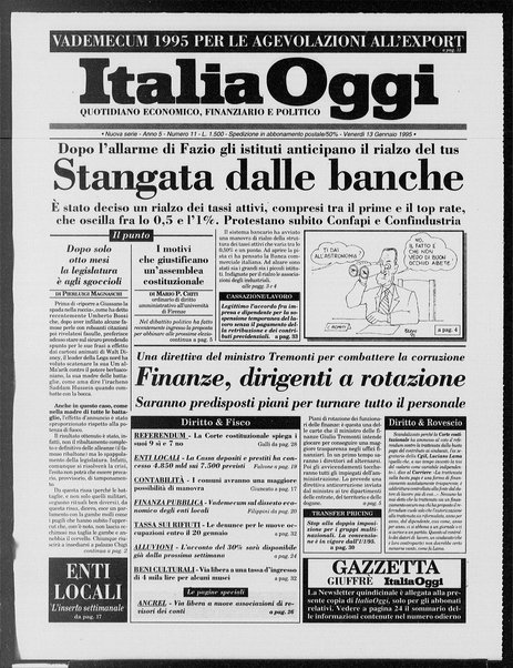 Italia oggi : quotidiano di economia finanza e politica